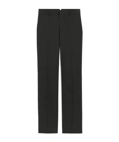 AMI ALEXANDRE MATTIUSSI STRAIGHT FIT TROUSERS IN LIGHT WOOL TWILL.