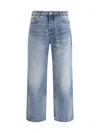 Ami Alexandre Mattiussi Trousers With Belt Loops And Contrast Stitching In Blue