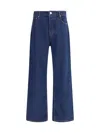 Ami Alexandre Mattiussi Ami Paris Men Wide Leg Denim Jeans In Blue