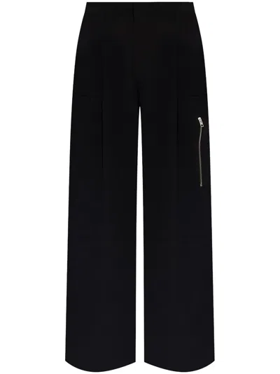 Ami Alexandre Mattiussi Ami Paris Viscose Crepe Trousers In Black