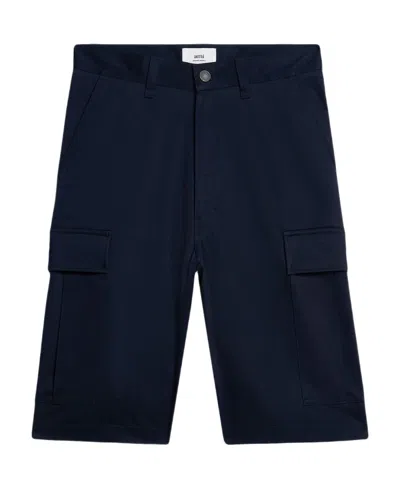 Ami Alexandre Mattiussi Straight-leg Cargo Shorts In Black