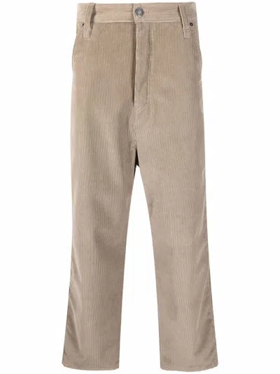 Ami Alexandre Mattiussi Straight-leg Corduroy Trousers In Neutrals