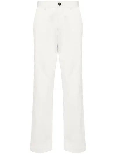 Ami Alexandre Mattiussi Straight-leg Cotton Trousers In 193 Chalk