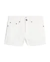 Ami Alexandre Mattiussi Straight-leg Denim Shorts In White