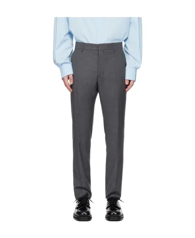 Ami Alexandre Mattiussi Straight-leg Logo Logo Casual Pants In Black