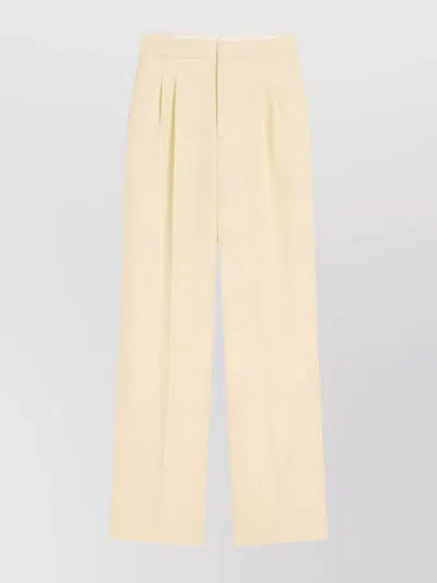 AMI ALEXANDRE MATTIUSSI STRAIGHT LEG TROUSERS PLEATED DESIGN