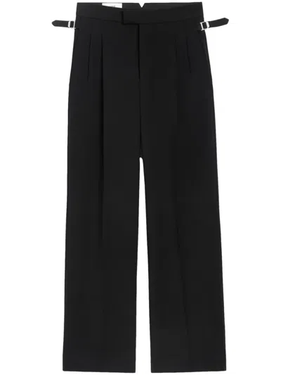 Ami Alexandre Mattiussi Pressed-crease Straight-leg Trousers In Schwarz