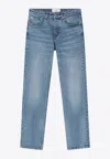 Ami Alexandre Mattiussi Ami Paris Light Blue Jeans With Washed Effect