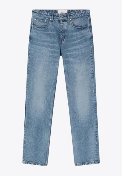 AMI ALEXANDRE MATTIUSSI STRAIGHT-LEG WASHED JEANS