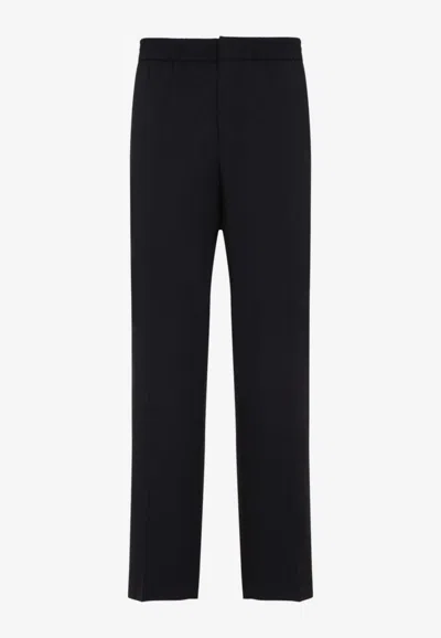 AMI ALEXANDRE MATTIUSSI STRAIGHT-LEG WOOL PANTS