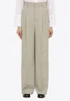 Ami Alexandre Mattiussi Ami Paris Light Grey Wool Trousers In Gray