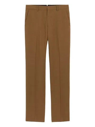 Ami Alexandre Mattiussi Brown Wool Straight Trousers Brown