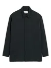 Ami Alexandre Mattiussi Black Wool Long Oversized Shirt Grey In Black