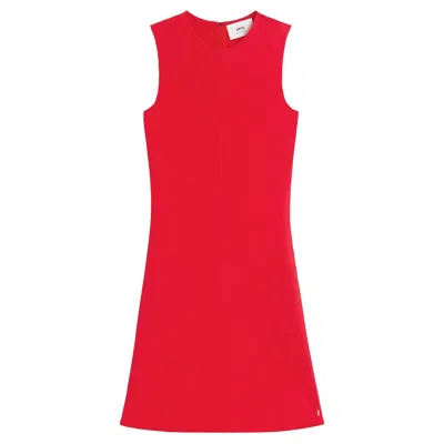 Ami Alexandre Mattiussi Straight Short Dress In Red