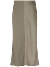 Ami Alexandre Mattiussi Ami Straight Skirt With Subtle Back Slit In Gray
