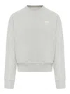 Ami Alexandre Mattiussi Logo-print Cotton Sweatshirt In Grey