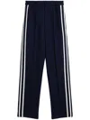 Ami Alexandre Mattiussi Straight-leg-hose Mit Streifen In Blue