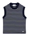 Ami Alexandre Mattiussi Stripe-print Merino Vest In Black
