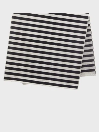 Ami Alexandre Mattiussi Striped Beach Towel In Black