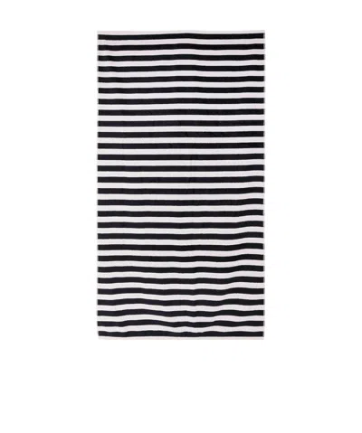 Ami Alexandre Mattiussi Striped Beach Towel In Black