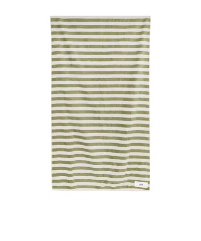 Ami Alexandre Mattiussi Striped Beach Towel In Multicolor