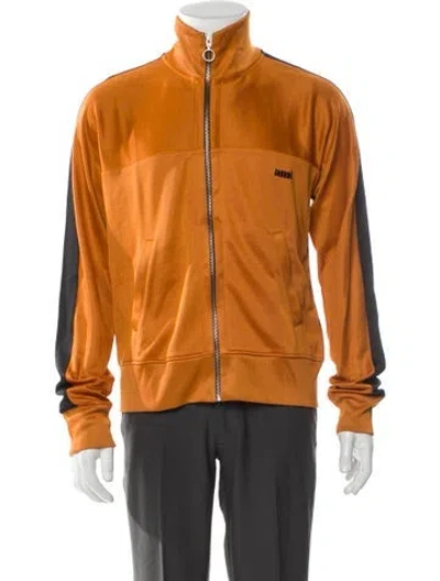 Pre-owned Ami Alexandre Mattiussi Striped Bomber Jacket W/ Tags In Orange