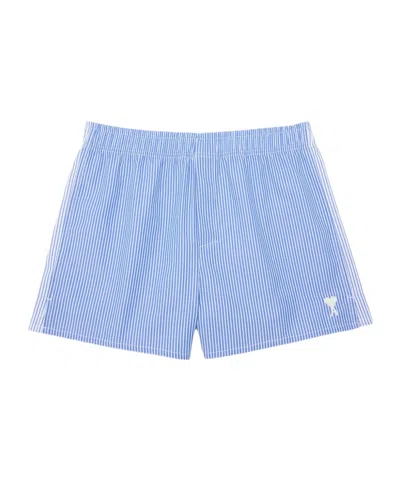 Ami Alexandre Mattiussi Striped Boxer In Blue