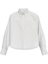Ami Alexandre Mattiussi Striped Cotton Shirt In White