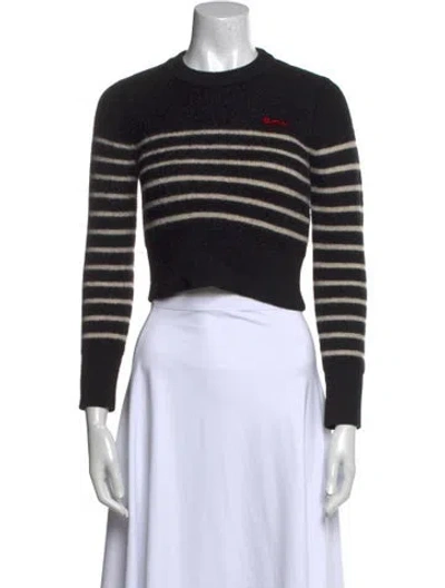 Pre-owned Ami Alexandre Mattiussi Striped Crew Neck Sweater In Black