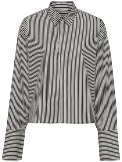 Ami Alexandre Mattiussi Ami Paris Striped Long-sleeved Shirt In Multi