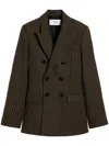 Ami Alexandre Mattiussi Brown Double-breasted Blazer In Brown