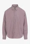 Ami Alexandre Mattiussi Ami Paris Embossed Adc Boxy Shirt In Pink