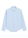 Ami Alexandre Mattiussi Striped Long-sleeve Shirt In Blue