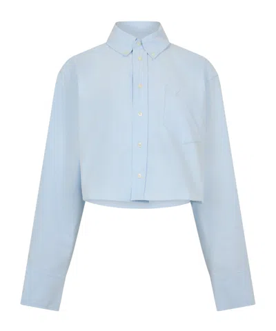 Ami Alexandre Mattiussi Striped Long-sleeve Shirt In Blue