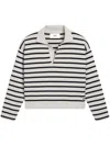 Ami Alexandre Mattiussi Striped Polo Jumper In Neutrals