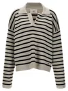 Ami Alexandre Mattiussi Ami Paris Striped Polo Sweater In Gray