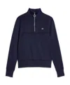 Ami Alexandre Mattiussi Striped Short-zip Pullover Sweatshirt In Black