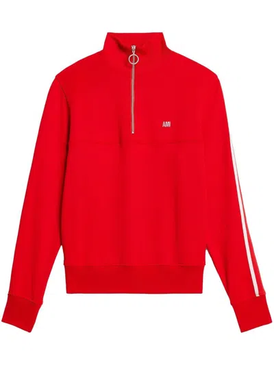 Ami Alexandre Mattiussi Sweatshirt Mit Reissverschluss In Orange