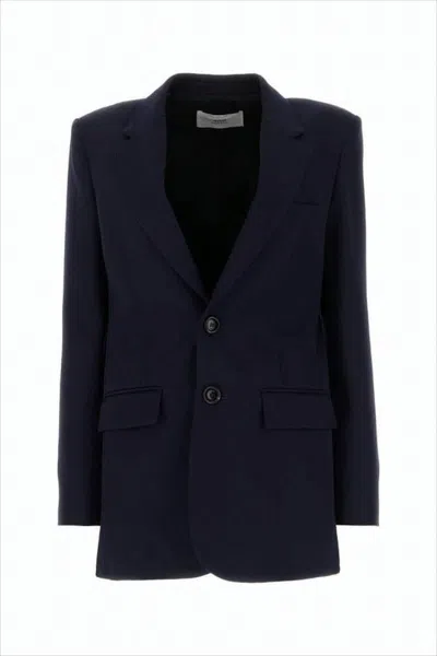 Ami Alexandre Mattiussi Structured Tailored Blue Wool Jacket With Notched Lapel
