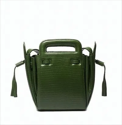 Ami Alexandre Mattiussi Structured Textured Leather Crossbody Bag In White
