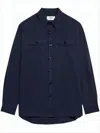 Ami Alexandre Mattiussi Structured Wool Jacket With Classic Collar In Black