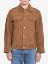Ami Alexandre Mattiussi Snap-button Flap-pocket Jacket In Brown