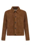 Ami Alexandre Mattiussi Ami Classic Goat Leather Jacket With Embossed Logo In Multi