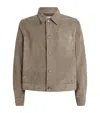 Ami Alexandre Mattiussi Taupe Buttoned Suede Jacket