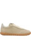 Ami Alexandre Mattiussi Grey Leather Low Top Step Sneakers Grey In Neutral