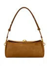 Ami Alexandre Mattiussi Suede Shoulder Bag In Brown
