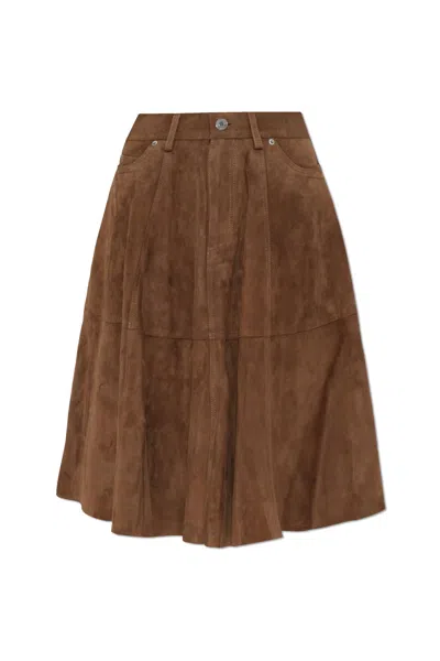 AMI ALEXANDRE MATTIUSSI AMI ALEXANDRE MATTIUSSI SUEDE SKIRT