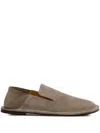 Ami Alexandre Mattiussi Midi Collapsible-heel Suede Slippers In Neutrals