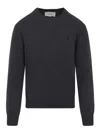 Ami Alexandre Mattiussi Cashmere Knit Sweater In Gray