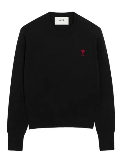 AMI ALEXANDRE MATTIUSSI SUÉTER CUELLO REDONDO - NEGRO
